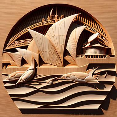 3D model Sydney Opera House  Sydney Australia (STL)